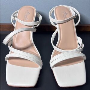 Elegant White Strappy Heels